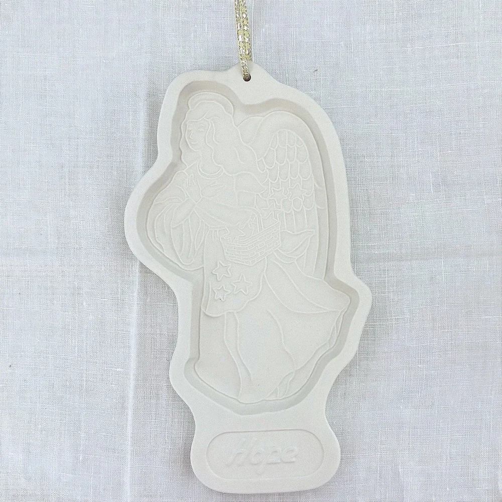 Longaberger Pottery 1994 Angel of Hope Cookie Mold‎ Limited Edition Christmas